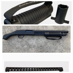 VAPOR Mossberg Shockwave Heat Shield + Defender Pebble Forend CUSTOM ROUGH MOD